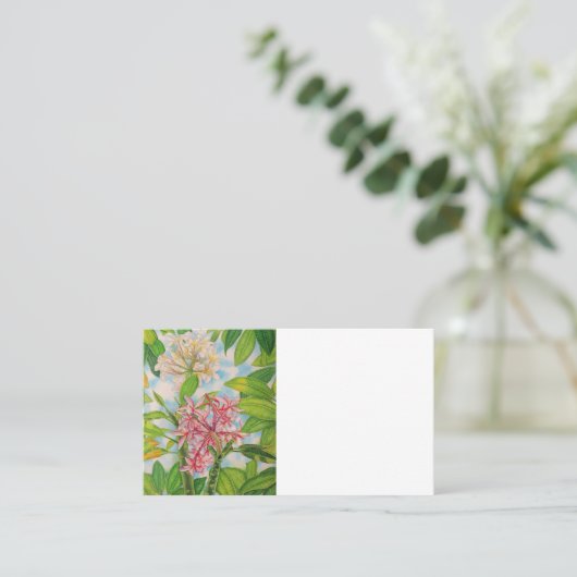 Two Plumeria Visitekaartje (Staand voorkant)