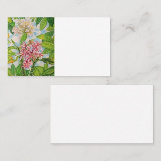 Two Plumeria Visitekaartje (Voorkant / Achterkant)
