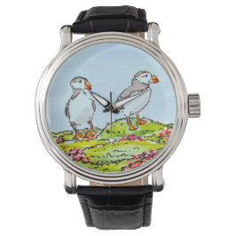 Two Puffins Horloge