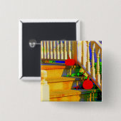 "Two Pumpkins" Square Button (Voorkant /achterkant)