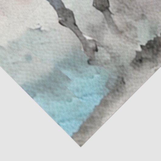 Two Racing Wild Horses Watercolour Tissuepapier (Detail)