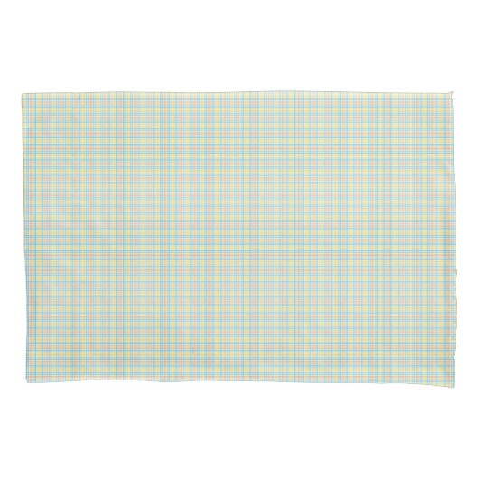 Two rectangular placemats with a pastel plaid  kussensloop (Voorkant)