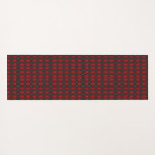 Two red and black geometric pattern ties yogamat (Achterkant (horizontaal))