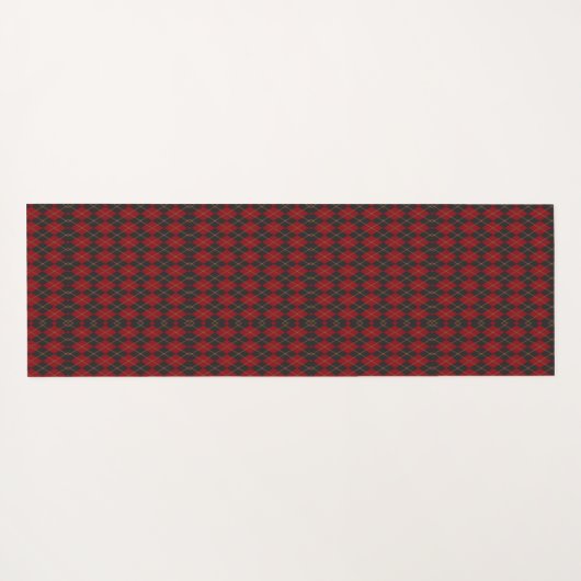 Two red and black geometric pattern ties yogamat (Achterkant (horizontaal))
