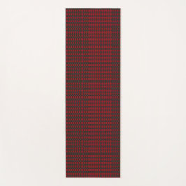 Two red and black geometric pattern ties yogamat