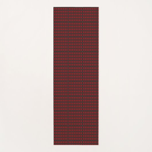 Two red and black geometric pattern ties yogamat (Voorkant)