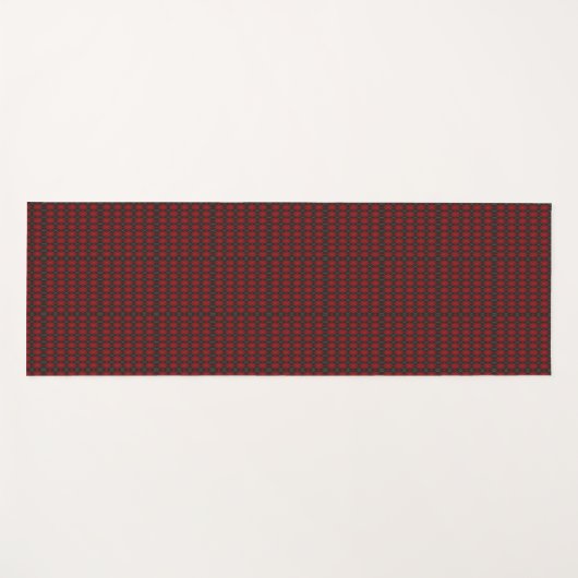 Two red and black geometric pattern ties yogamat (Voorkant (horizontaal))