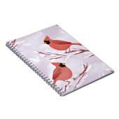 Two Red Cardinals | Watercolor Remembrance Notitieboek (Rechterzijde)