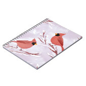 Two Red Cardinals | Watercolor Remembrance Notitieboek (Linkerzijde)