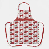 Two Red Cherries Illustration | Cute Fruit Art Schort (Voorkant)