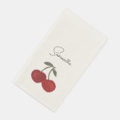 Two Red Cherries Illustration | Cute Fruit Art  Servet (Hoek)