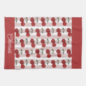 Two Red Cherries Illustration | Cute Fruit Art  Theedoek (Horizontaal)