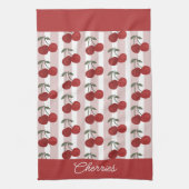 Two Red Cherries Illustration | Cute Fruit Art  Theedoek (Verticaal)