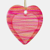 Two Red Hearts on a Valentines Day Tree  Keramisch Ornament (Rechts)