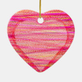 Two Red Hearts on a Valentines Day Tree  Keramisch Ornament (Achterkant)