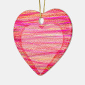 Two Red Hearts on a Valentines Day Tree  Keramisch Ornament (Links)