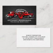 Two Red Towing Trucks Visitekaartje (Voorkant / Achterkant)