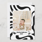 Two Rex Ready dinosaur, girl Second Birthday Party Kaart (Achterkant)