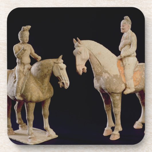 Two Riders, Chinees, Tang dynasty (618-906) (terra Drankjes Onderzetter (Voorkant)