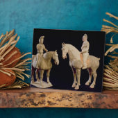 Two Riders, Chinees, Tang dynasty (618-906) (terra Fotoplaat (Zijkant)