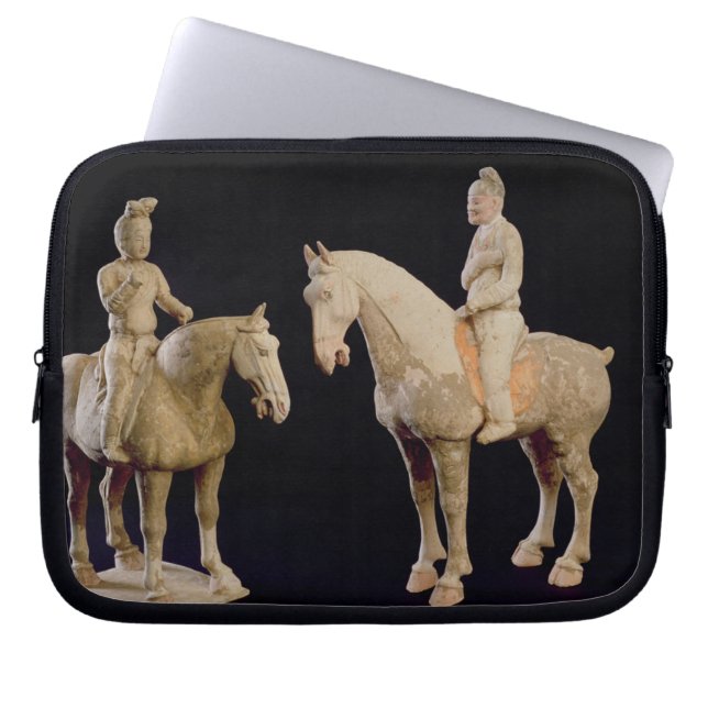Two Riders, Chinees, Tang dynasty (618-906) (terra Laptop Sleeve (Voorkant)