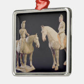 Two Riders, Chinees, Tang dynasty (618-906) (terra Metalen Ornament (Links)