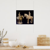 Two Riders, Chinees, Tang dynasty (618-906) (terra Poster (Keuken)