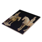 Two Riders, Chinees, Tang dynasty (618-906) (terra Tegeltje (Zijkant)