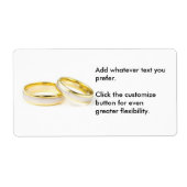 Two Rings Bruiloft Sticker (Voorkant)