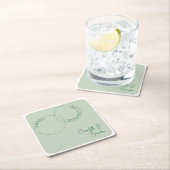 Two Rings Minimalist Wedding Paper Coaster Kartonnen Onderzetters (Insitu)