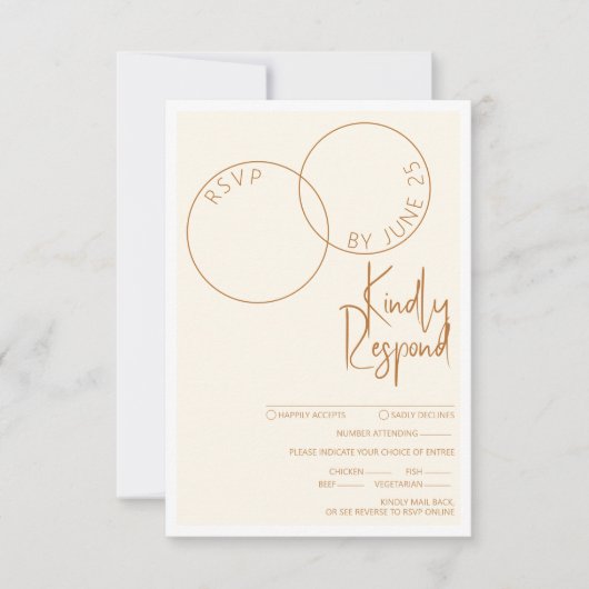 Two Rings Response Card RSVP Kaartje (Voorkant)