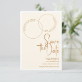 Two Rings Save The Wedding Date Invitation Kaart (Staand voorkant)