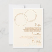 Two Rings Wedding Details Card Kaart (Voorkant)