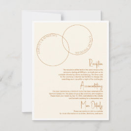 Two Rings Wedding Details Card Kaart