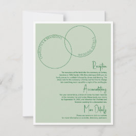 Two Rings Wedding Details Card Kaart