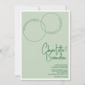 Two Rings Wedding Invitation Kaart (Voorkant)
