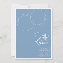 Two Rings Wedding Invitation Kaart