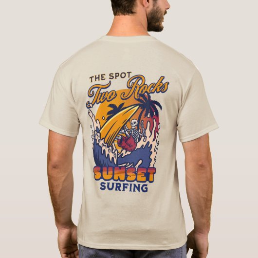 Two Rocks Surf en Strand T-shirt (Achterkant)