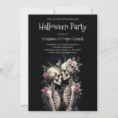 Two Romantic Gothic Human Skeletons Embracing Kaart (Voorkant)