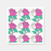 Two Rose Napkin Servet (Voorkant)
