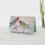 Two Rosella Parrots Watercolour Birthday Card Kaart<br><div class="desc">Two Rosella Parrots Watercolour heeft Branch Birthday Card. Designed from one of my origineel watercolour paintings,  enjoy!</div>