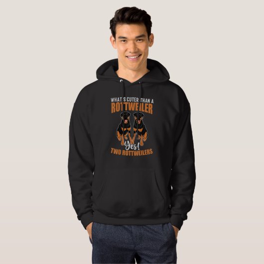 Two Rottweilers   Rottweiler Dog Hoodie (Voorkant volledig)