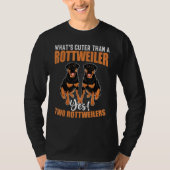 Two Rottweilers   Rottweiler Dog T-shirt (Voorkant)