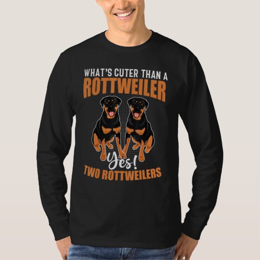 Two Rottweilers   Rottweiler Dog T-shirt (Voorkant)