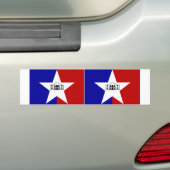 TWO San Antonio Flag Bumpersticker (Op auto)