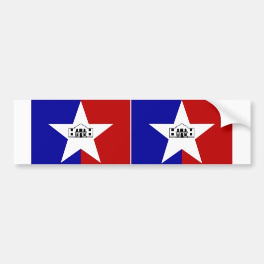 TWO San Antonio Flag Bumpersticker (Voorkant)