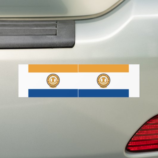 TWO San Jose Flag Bumpersticker (Op auto)