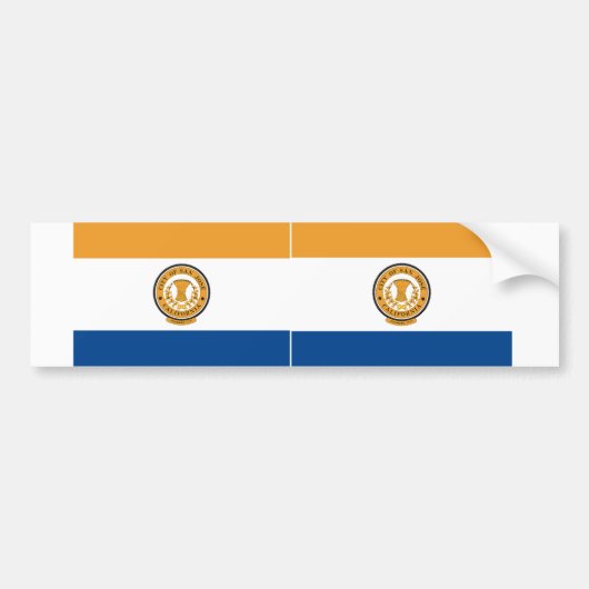 TWO San Jose Flag Bumpersticker (Voorkant)