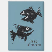 Two scary fish, personalized magneet (Voorkant)