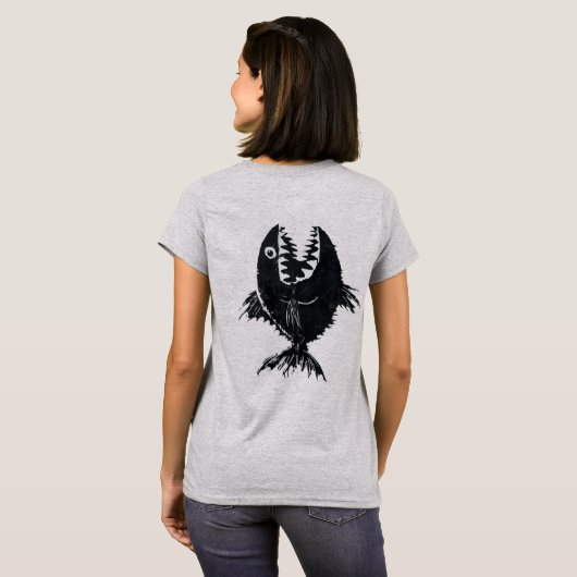 Two scary fish, personalized t-shirt (Achterkant volledig)